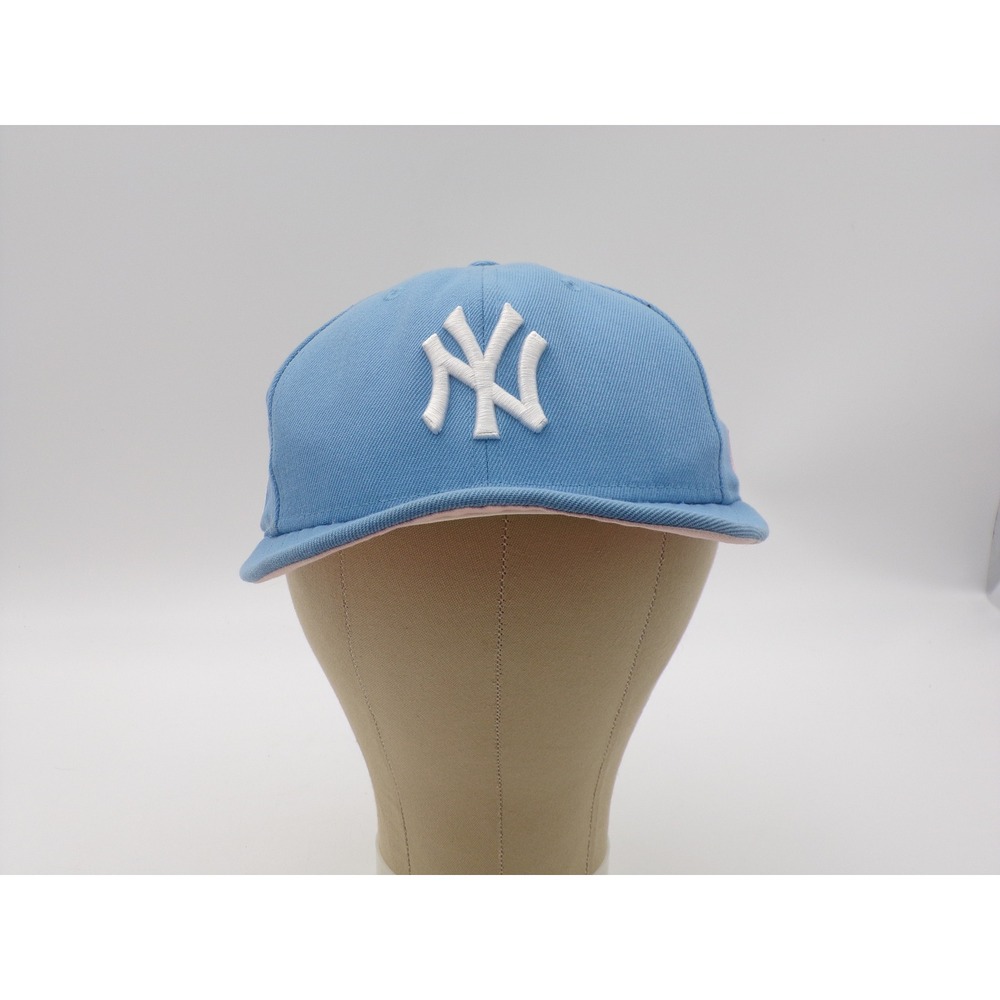 New Era 59FIFTY New York Yankees Hat Blue Pink 1996 World Series Fitted 7 3/8